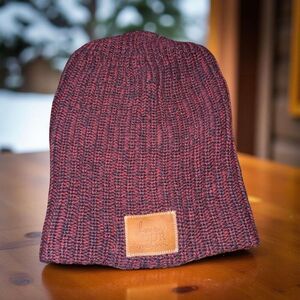 Love Your Melon Knit Logo Winter Slouch Beanie Blues/Reds/Pinks Hat